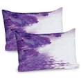 thumbnail image 1 of Ambesonne Flower Pillow Sham 2 Pack, Iris Petals, 30"x20", Violet White, 1 of 3