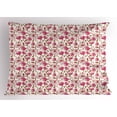 thumbnail image 1 of Ambesonne Flower Pillow Sham, Pink Magnolia Garden, 36" X 20", Pink White Green, 1 of 2