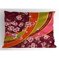 thumbnail image 1 of Ambesonne Flower Pillow Sham, Sakura Blossom Japanese, 36" X 20", Pale Pink Orange, 1 of 2