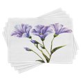 thumbnail image 1 of Ambesonne Flower Place Mats Set of 4, Romantic Summer, Standard Size, White Violet Green, 1 of 6