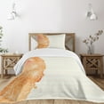 thumbnail image 1 of Ambesonne Flower Quilted Bedspread Set 2 Pcs, Island Floral Side Frame, Twin Size, Vermilion, 1 of 5
