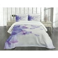 thumbnail image 1 of Ambesonne Flower Quilted Bedspread Set 3 Pcs, Abstract Modern Water, King Size, Lilac and Pink, 1 of 5