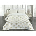 thumbnail image 1 of Ambesonne Flower Quilted Bedspread Set 3 Pcs, Vintage Style Lilies, King Size, Yellow and White, 1 of 5