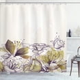 thumbnail image 1 of Ambesonne Flower Shower Curtain, Art Floral Romance Hibiscus, 69"Wx75"L, Pastel Yellow, 1 of 4