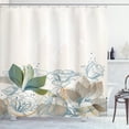 thumbnail image 1 of Ambesonne Flower Shower Curtain, Art Floral Romance Hibiscus, 69"Wx84"L, Olive Green, 1 of 4
