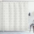 thumbnail image 1 of Ambesonne Flower Shower Curtain, Mosaic Tiles, 69"Wx84"L, White, 1 of 5
