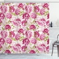 thumbnail image 1 of Ambesonne Flower Shower Curtain, Peonies and Leaf Floral, 69"Wx84"L, Pink White Olive Green, 1 of 3