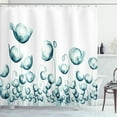 thumbnail image 1 of Ambesonne Flower Shower Curtain, Poppy Flora Windy Day, 69"Wx75"L, White Teal, 1 of 5