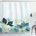 thumbnail image 1 of Ambesonne Flower Shower Curtain, Retro Floral Hibiscus Print, 69"Wx70"L, Dark Seafoam, 1 of 4