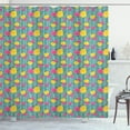 thumbnail image 1 of Ambesonne Flower Shower Curtain, Retro Roses on Stripes, 69"Wx84"L, Multicolor, 1 of 5