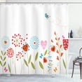 thumbnail image 1 of Ambesonne Flower Shower Curtain, Romantic Hearts Design, 69"Wx75"L, Multicolor, 1 of 5
