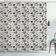 thumbnail image 1 of Ambesonne Flower Shower Curtain, Sketch Christmas Berries, 69"Wx75"L, Grey Eggshell, 1 of 5