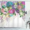 thumbnail image 1 of Ambesonne Flower Shower Curtain, Vintage Boho Inspiration, 69"Wx70"L, White Violet, 1 of 4