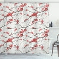 thumbnail image 1 of Ambesonne Flower Shower Curtain, Windy April Weather, 69"Wx75"L, Coral Black, 1 of 5