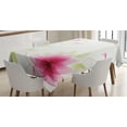 thumbnail image 1 of Ambesonne Flower Tablecloth Rectangular Table Cover, Abstract Natural Lotus, 60"x84", Pink and White, 1 of 4