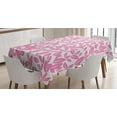 thumbnail image 1 of Ambesonne Flower Tablecloth Rectangular Table Cover, Big Pink Petals, 60"x84", Pale Pink White, 1 of 4