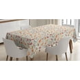 thumbnail image 1 of Ambesonne Flower Tablecloth Rectangular Table Cover, Botanical Summertime Nature, 52"x70", Dark Coral Coconut, 1 of 4