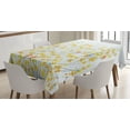 thumbnail image 1 of Ambesonne Flower Tablecloth Rectangular Table Cover, Daffodil Bloom Spring, 52"x70", Yellow Orange Pale Blue, 1 of 3