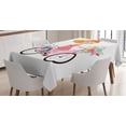 thumbnail image 1 of Ambesonne Flower Tablecloth Rectangular Table Cover, Happy Girl on Bike Flowers, 60"x84", Multicolor, 1 of 3