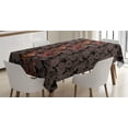 thumbnail image 1 of Ambesonne Flower Tablecloth Rectangular Table Cover, Japanese Vivid Florals, 60"x84", Black Orange Mustard, 1 of 4