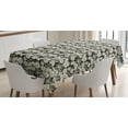 thumbnail image 1 of Ambesonne Flower Tablecloth Rectangular Table Cover, Monochrome Spring Growth, 60"x90", Black and Beige, 1 of 4