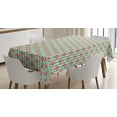thumbnail image 1 of Ambesonne Flower Tablecloth Rectangular Table Cover, Nordic Style Flourish Leaves, 52"x70", Apple Green Vermilion, 1 of 3