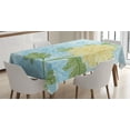 thumbnail image 1 of Ambesonne Flower Tablecloth Rectangular Table Cover, Romantic Chrysanthemum, 60"x84", Pale Yellow Olive Green, 1 of 4