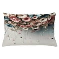 thumbnail image 1 of Ambesonne Flower Throw Pillow Cushion Cover, Realistic Gentle Floral Boho, 26" X 16", Pale Eggshell Rose Blue, 1 of 2