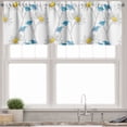 thumbnail image 1 of Ambesonne Flower Valance Pack of 2, Daisy Blooms Paintbrush Art, 54"X12", Azure Blue Yellow White, 1 of 1