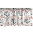 thumbnail image 1 of Ambesonne Flower Valance Pack of 2, Doodle Modern Peony, 54"X18", Charcoal Grey Blush, 1 of 5