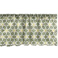 thumbnail image 1 of Ambesonne Flower Window Valance, Blossoming Petals Pattern, 54" X 18", Olive Green Yellow White, 1 of 2