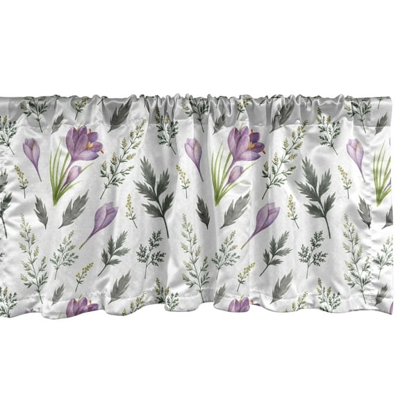 Ambesonne Flower Window Valance, Burgeoning Branches, 42" x 18", Multicolor