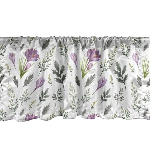 Ambesonne Flower Window Valance, Burgeoning Branches, 54" X 18", Multicolor