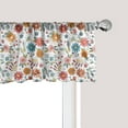 thumbnail image 1 of Ambesonne Flower Window Valance, Colorful Flourishing Daisies with Leaves Design in Irregular Order Doodle Artwork, Curtain Valance for Kitchen Bedroom Decor with Rod Pocket, 54" X 12", Multicolor, 1 of 3