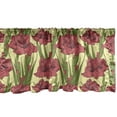 thumbnail image 1 of Ambesonne Flower Window Valance, Gladiolus Pattern, 54" X 18", Yellow Coral and Green, 1 of 2