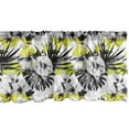 thumbnail image 1 of Ambesonne Flower Window Valance, Hibiscus Buds and Blossoms, 54" X 12", Charcoal Grey Yellow, 1 of 3