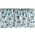 thumbnail image 1 of Ambesonne Flower Window Valance, Modern Floral Blossomed Outline Roses with Leaves on Polka Dots, Curtain Valance for Kitchen Bedroom Decor with Rod Pocket, 54" X 18", Petrol Blue Almond Green, 1 of 2
