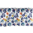 thumbnail image 1 of Ambesonne Flower Window Valance, Nature Botanic Violet, 54" X 18", Dark Blue Orange, 1 of 3