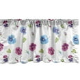 thumbnail image 1 of Ambesonne Flower Window Valance, Romantic Aquarelle Garden Tender Pansy Petals and Sprouts Multicolored Flora Species, Curtain Valance for Kitchen Bedroom Decor with Rod Pocket, 54" X 12", Multicolor, 1 of 3