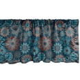 thumbnail image 1 of Ambesonne Flower Window Valance, Summer Illustration, 54" X 18", Orange Dark Blue, 1 of 3