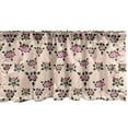 thumbnail image 1 of Ambesonne Flower Window Valance, Vintage Blossoming Roses with Leaves Spring Romance, Curtain Valance for Kitchen Bedroom Decor with Rod Pocket, 54" X 12", Peach Pink, 1 of 2