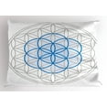 thumbnail image 1 of Ambesonne Flower of Life Pillow Sham, Oval Knot, 26" X 20", Warm Taupe Blue, 1 of 2