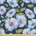 thumbnail image 1 of Ambesonne Flowers Boho Fabric by the Yard Upholstery, Watercolor Jungle Leaf, 1 Yard, Lavender Blue Olive Green, 1 of 1