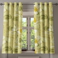 thumbnail image 1 of Ambesonne Flowers Boho Grommet Curtain, Delicate Floral Design, 50"x60", Yellow Green Earth Yellow, 1 of 1