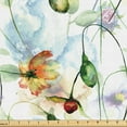 thumbnail image 1 of Ambesonne Flowers Colorful Fabric by the Yard, Nature Feel Spring, 10 Yards, Green Pale Blue and Orange, 1 of 1