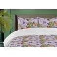 thumbnail image 1 of Ambesonne Flowers Down Alternative Quilt Comforter, Spring Petals Floral Print, King, Lavender Pale Sepia and Green, 1 of 5