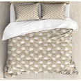 thumbnail image 1 of Ambesonne Flowers Duvet Cover Set, Romantic Roses Branches, Calking, Tan Cocoa and White, 1 of 6