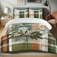 thumbnail image 1 of Ambesonne Flowers Duvet Cover Set, Simple Modern Floral Print, Queen, Olive Green Cinnamon, 1 of 4