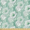 thumbnail image 1 of Ambesonne Flowers Fabric by the Yard Upholstery, Nature Spring Painting Art, 2 Yards, Almond Green and Coconut, 1 of 5