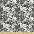 thumbnail image 1 of Ambesonne Flowers Fabric by the Yard Upholstery, Mimosa Frangipani Print, 2 Yards, Warm Taupe Dimgray, 1 of 1